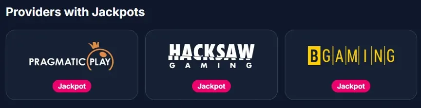 Dostawcy z jackpotami w Lukkly: Pragmatic Play, Hacksaw i BGaming